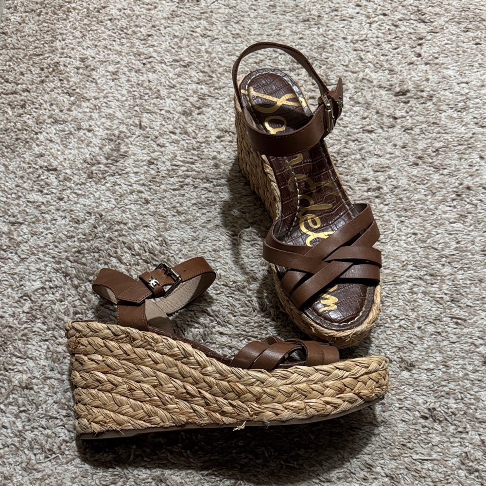 Brown Wedge Sandals